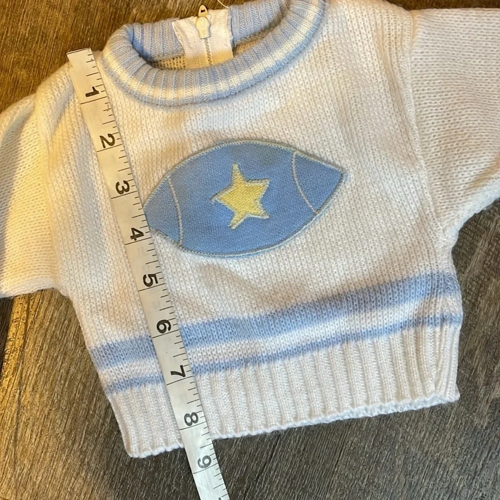 Carter’s Vintage Knit Varsity Stripe Football Sweater size 6/9 months